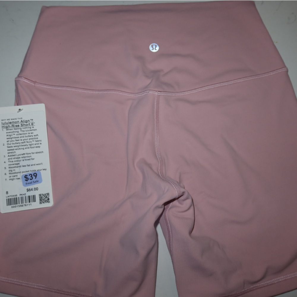 lululemon athletica Women's Pink Haze (PKHZ) High Rise Shorts 6”